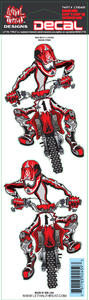 Lethal Threat LT00459 samolepka Red Motocross