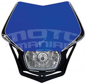 Racetech V-Face maska na moto se světlem černo/modrá TM