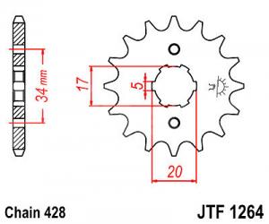 JT Sprockets JTF1264.16