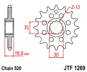 JT Sprockets JTF1269.17
