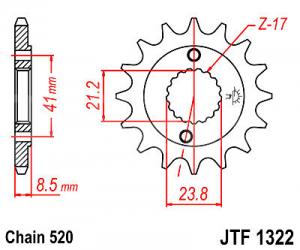 JT Sprockets JTF1322.13