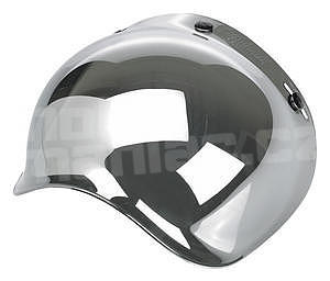 Biltwell Bubble Shield Chrome Mirror - 1