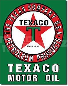 Cedule Texaco Motor Oil plechová cedule