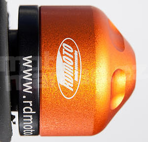 RDmoto HCR Roundish type, oranžový eloxovaný hliník