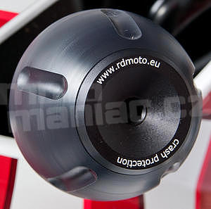 RDmoto PHV1 rámové protektory - Ducati Streetfighter 09-, černý eloxovaný hliník