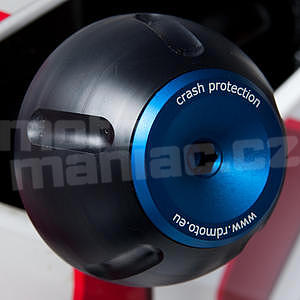 RDmoto PHV1 rámové protektory - Honda CBR 125  04-10, modrý eloxovaný hliník