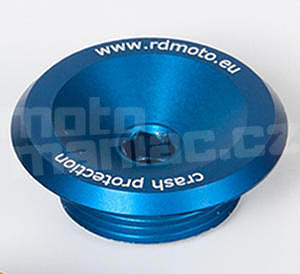 RDmoto PHV2 rámové protektory - BMW F800R 09-, modrý eloxovaný hliník