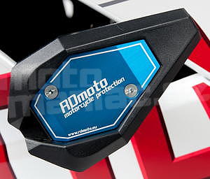RDmoto SL01 rámové padací slidery - Aprilia SMV 750 Dorsoduro 08-, modrý eloxovaný hliník