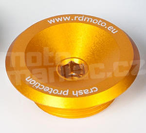 RDmoto PV1 protektory přední osa - Kawasaki ZX-6R/RR 03-04, zlatý eloxovaný hliník