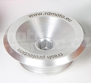 RDmoto PV1 protektory přední osa - Suzuki GSX-R 600 SRAD 97-00, stříbrný eloxovaný hliník