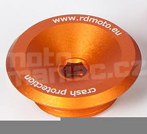 RDmoto PV1 protektory přední osa - Triumph Speed Triple T 509 97-03, oranžový eloxovaný hliník