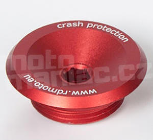 RDmoto protektory předholenní uchycení - Suzuki GSX-R 600/750 08-10, červený eloxovaný hliník