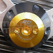 RDmoto PM2 protektory uchycení na motor - Suzuki GSX 750 INAZUMA, zlatý eloxovaný hliník