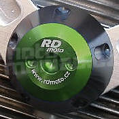RDmoto PM2 protektory uchycení na motor - Suzuki GSX 750 INAZUMA, zelený eloxovaný hliník