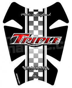 Motografix TT007R Retro Triumph Triple red