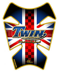 Motografix TT008J Retro Union Jack Twin blue