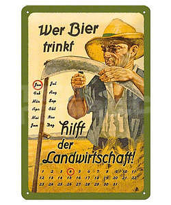 Tin Calendar Wer Bier