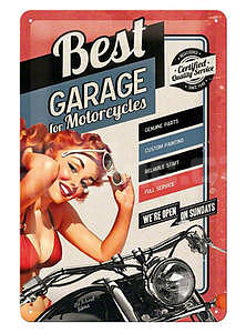 Tin Sign Best Garage