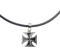 Necklace Iron Cross, Leather, 45-52 cm - 1/2