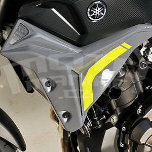 Ermax kryty chladiče Yamaha MT-07 2014-2015, 2016 gris/jaune fluo(night fluo)