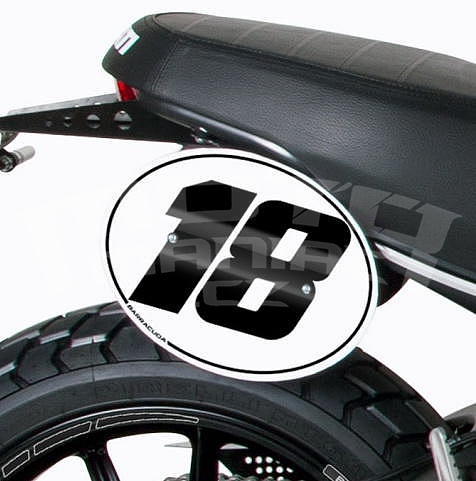 Barracuda boční číslové tabulky - Ducati Scrambler 2015 - 1