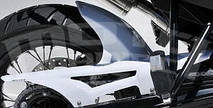 Ermax zadní blatník s krytem řetězu - BMW F 800 GS/Adventure 2013-2015, white (white alpin) - 1
