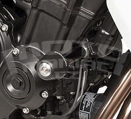 Barracuda padací protektory - Honda CB500F 2013-2015, černá hlavice, zelená krytka - 1