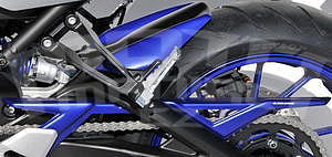 Ermax zadní blatník s krytem řetězu - Yamaha MT-09 Tracer 2015, satin blue /satin black (race blu bike)