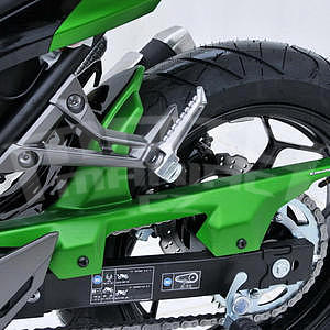 Ermax zadní blatník s krytem řetězu - Kawasaki Z300 2015, green mat (flat blazed)/ metallic black (metallic spark)