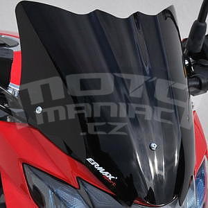 Ermax Sport Double Bubble plexi větrný štítek 26cm - Suzuki GSR750 2011-2015, černé neprůhledné