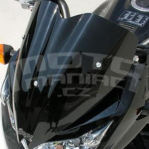 Ermax plexi větrný štítek 33cm - Kawasaki Z750 2007-2012, černé neprůhledné