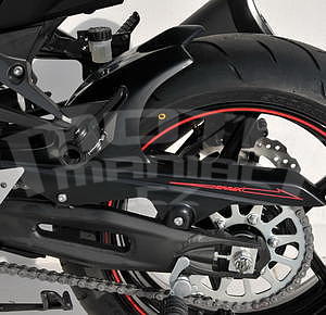 Ermax zadní blatník s krytem řetězu - Kawasaki Z750R 2011-2012, mat black (flat ebony)