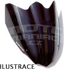 Ermax Sport plexi větrný štítek 33cm - SYM RX 110 2010-2011, černé neprůhledné