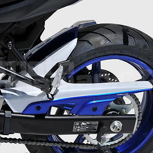 Ermax zadní blatník s krytem řetězu - Suzuki SV650 2016-2022, bílá perleť (YWW)/modrá metalíza