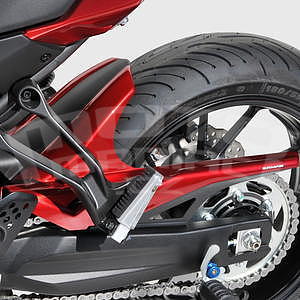 Ermax zadní blatník s krytem řetězu - Yamaha Tracer 700 2016, červená metalíza (radical red)/černá matná