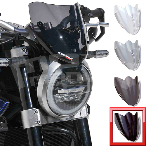 Ermax Hypersport plexi větrný štítek 20cm - Honda CB1000R Neo Sports Café 2018-2019, černé neprůhledné - 1