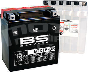 BS Battery BTX16-BS (YTX16-BS) - 1