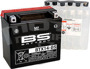 BS Battery BTX14-BS (YTX14-BS) - 1