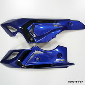 Ermax kryt motoru 3-dílný - Yamaha MT-07 2018-2020, modrá metalíza/černá lesklá 2018-2019 (Deep Purplish Blue Metallic, Yamaha Blue DPBMC/Black) - 1/7