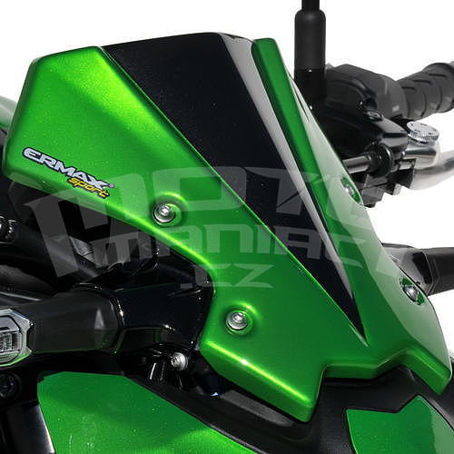 Ermax lakovaný štítek 23,5cm - Kawasaki Z900 2020, zelená/černá 2020 (Candy Lime Green 3 51P, Metallic Spark Black 660/15Z) - 1