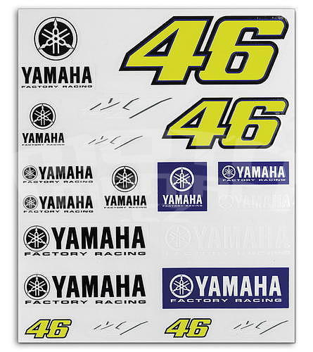 Valentino Rossi VR46 samolepky velké - edice Yamaha