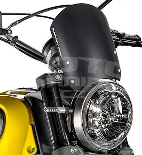 Barracuda Classic hliníkový štítek 18x23cm černý - Ducati Scrambler 2015-2020 - 1