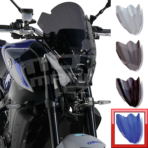 Ermax plexi štítek 35cm - Yamaha MT-09 2021-2022, modré - 1