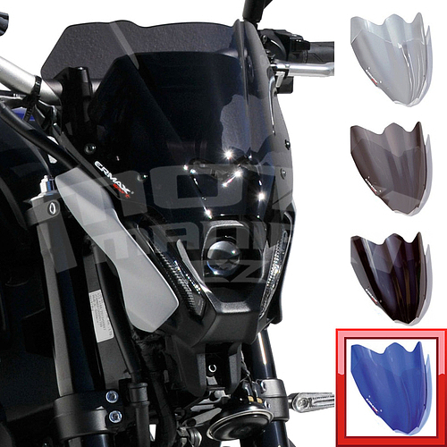 Ermax Sport plexi štítek 21cm - Yamaha MT-09 2021-2022, modré - 1