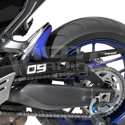Ermax zadní blatník s ALU krytem řetězu - Yamaha MT-09 2021-2022, modrá metalíza 2021-2022 (Icon Blue) - 1