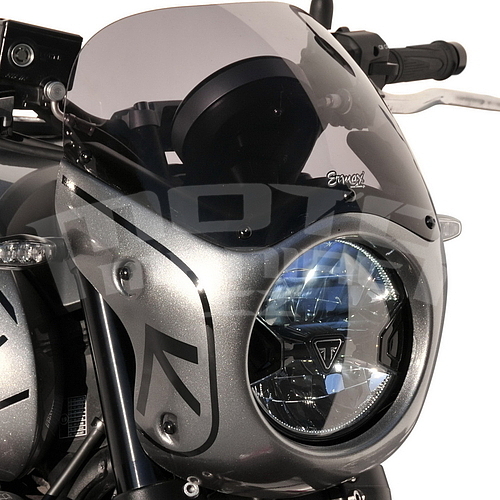 Ermax přední maska s plexi - Triumph Triden 660 2021-2022, šedá metalíza (Silver Ice) - 1