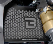 Barracuda hliníkový kryt chladiče černý - Honda Forza 750 2021-2022 - 1/3