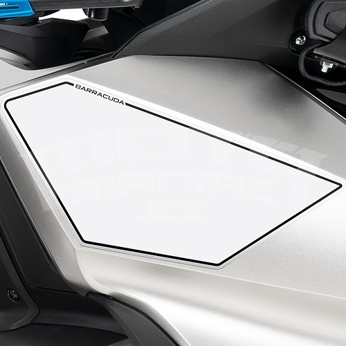 Barracuda boční číslové tabulky samolepky - Honda Forza 750 2021-2022, podkladní bílé samolepky - 1