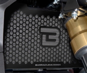 Barracuda hliníkový kryt chladiče černý - Honda X-Adv 2021-2022 - 1/4