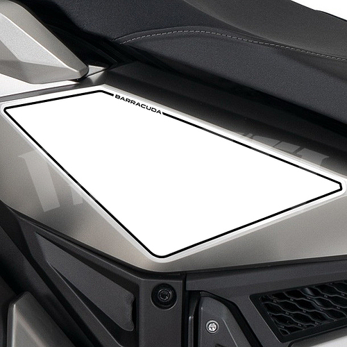 Barracuda boční číslové tabulky samolepky - Honda X-Adv 2021-2022, podkladní bílé samolepky - 1